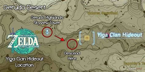 yiga hideout tears of the kingdom|tears of the kingdom hideout map.